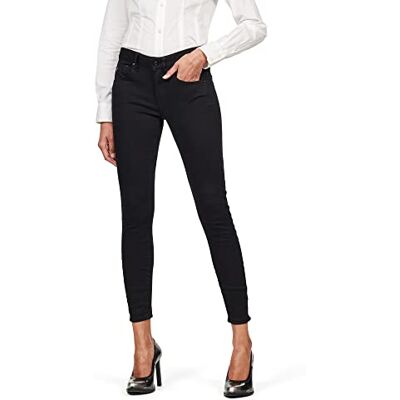 D05477-B964-A810 G-STAR RAW Arc 3d Mid Waist Skinny Spodnie Dżins Kobiety,czarny (Pitch Black B964-a810),25W / 30L D05477-B964-A810 G-STAR RAW Arc 3d Mid Waist Skinny Spodnie Dżins Kobiety,czarny (Pitch Black B964-a810),25W / 30L