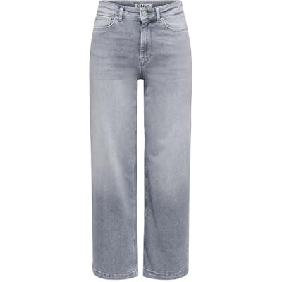 15365456-4921476 ONLY Onlmadison Blush Hw Cp Wd DNM Rea293Noos, Medium Grey Denim, S / 34L 15365456-4921476 ONLY Onlmadison Blush Hw Cp Wd DNM Rea293Noos, Medium Grey Denim, S / 34L