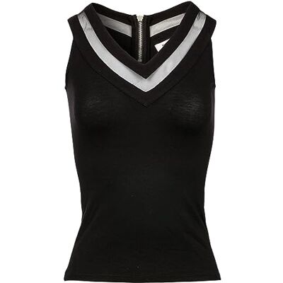 171-DZANA.N-100 Morgan Débardeur Col V Dzana T-shirt damski, czarny (Noir), M 171-DZANA.N-100 Morgan Débardeur Col V Dzana T-shirt damski, czarny (Noir), M