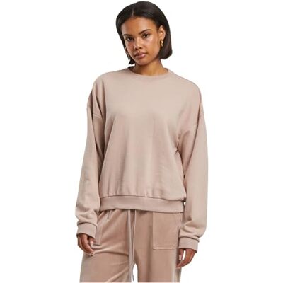 TB6855 Urban Classics Damska bluza damska oversized Light Terry Crewneck, luźny sweter dla kobiet, oversized fit, Duskrose, XS TB6855 Urban Classics Damska bluza damska oversized Light Terry Crewneck, luźny sweter dla kobiet, oversized fit, Duskrose, XS