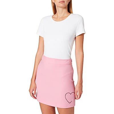 W G E29 02 S 3437 Love Moschino Damska tuba Stretch Wool Fabric. Customized Matching Hue Rhinestone Heart with Shiny Print in Front. Spódnica, Rosa, 40 W G E29 02 S 3437 Love Moschino Damska tuba Stretch Wool Fabric. Customized Matching Hue Rhinestone Heart with Shiny Print in Front. Spódnica, Rosa, 40