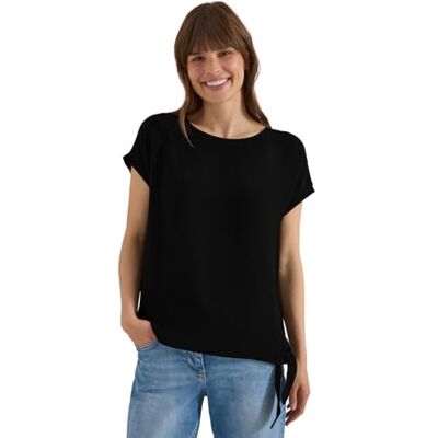 B346624 Cecil Bluzka z mieszanką strukturalną Black S B346624 Cecil Bluzka z mieszanką strukturalną Black S
