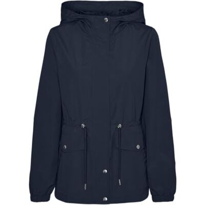 10301577 VERO MODA VMPAISLEY Parka damska długa, granatowy blezer, S 10301577 VERO MODA VMPAISLEY Parka damska długa, granatowy blezer, S