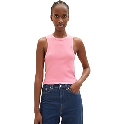 1038649 TOM TAILOR Denim Cropped Basic Top damski, 31685 – Fresh Pink, L-XL 1038649 TOM TAILOR Denim Cropped Basic Top damski, 31685 – Fresh Pink, L-XL