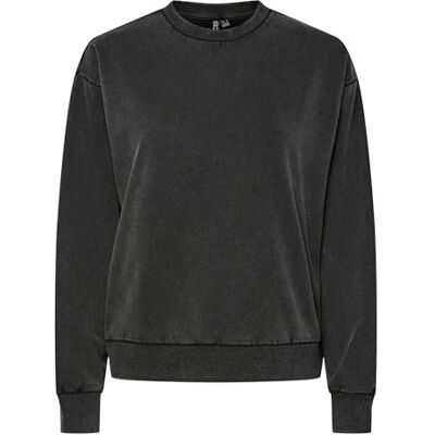 17161800-4880584 PIECES Pcchilli Ls Washed Loose Sweat Noos Bc, czarny, S 17161800-4880584 PIECES Pcchilli Ls Washed Loose Sweat Noos Bc, czarny, S