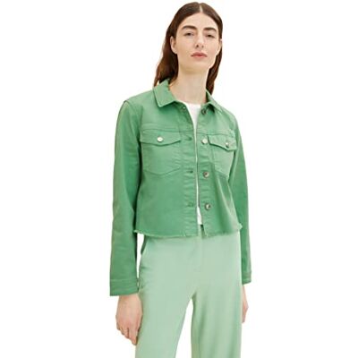 1035325 TOM TAILOR Damski kurtka jeansowa , 31034 Okra Green, XXL 1035325 TOM TAILOR Damski kurtka jeansowa , 31034 Okra Green, XXL