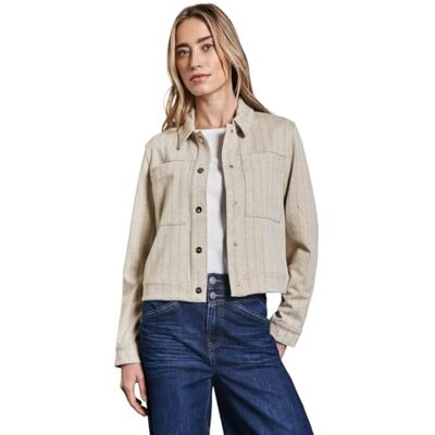 A212613 STREET ONE Damska kurtka , w paski, Sheer Beige Mel, 46, Sheer Beige Mel., 46 A212613 STREET ONE Damska kurtka , w paski, Sheer Beige Mel, 46, Sheer Beige Mel., 46