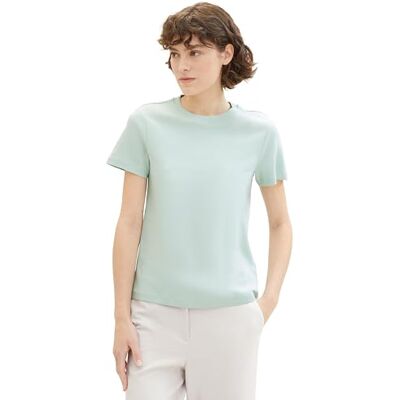 1040580 TOM TAILOR T-shirt damski, 17549 – pianka morska, S 1040580 TOM TAILOR T-shirt damski, 17549 – pianka morska, S
