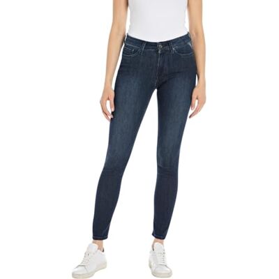WHW689.000.41A 601 Replay Damskie dżinsy skinny fit z wysokim stanem Luzien, 007 Dark Blue, 30W / 32L WHW689.000.41A 601 Replay Damskie dżinsy skinny fit z wysokim stanem Luzien, 007 Dark Blue, 30W / 32L