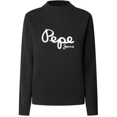 PL7000075 Pepe Jeans Damski W Intarsia sweter dzianinowy, niebieski (granatowy), XXS, Niebieski (granatowy), XXS PL7000075 Pepe Jeans Damski W Intarsia sweter dzianinowy, niebieski (granatowy), XXS, Niebieski (granatowy), XXS