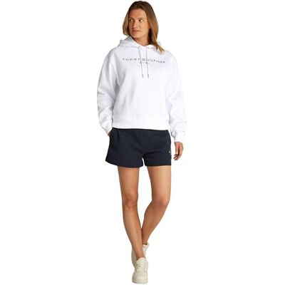WW0WW43598 Tommy Hilfiger Damska bluza z kapturem MDRN REG CORP LOGO , Th Optic White, XS, Biały (Th optyczny biały), XS WW0WW43598 Tommy Hilfiger Damska bluza z kapturem MDRN REG CORP LOGO , Th Optic White, XS, Biały (Th optyczny biały), XS
