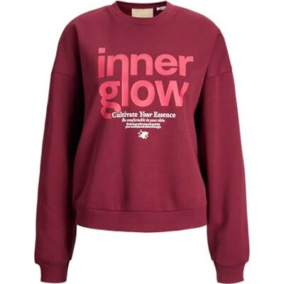 12282516-4841838 JACK & JONES Jxmimi RLX Ls Print Crew SWT, Cabernet, M 12282516-4841838 JACK & JONES Jxmimi RLX Ls Print Crew SWT, Cabernet, M