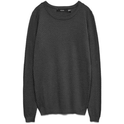 10136644 Vero Moda Kobiety Vmcare Structure Ls O-Neck Blouse Noos Sweter, Ciemnoszary Melanż, XS 10136644 Vero Moda Kobiety Vmcare Structure Ls O-Neck Blouse Noos Sweter, Ciemnoszary Melanż, XS