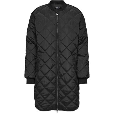 15323237-4577589 ONLY Onljessica Quilted Coat Zip Cc OTW płaszcz damski, czarny, XXS 15323237-4577589 ONLY Onljessica Quilted Coat Zip Cc OTW płaszcz damski, czarny, XXS
