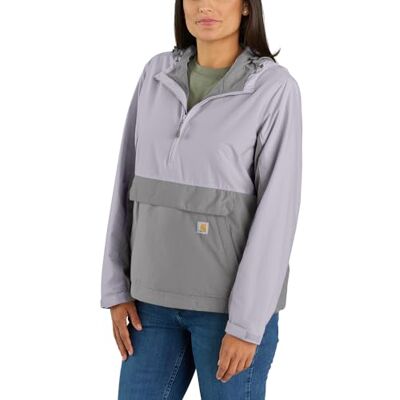 105861 Carhartt Damska kurtka przeciwdeszczowa, lu?no dopasowana, lekka, chowana, lilac haze/asfalt, XS 105861 Carhartt Damska kurtka przeciwdeszczowa, lu?no dopasowana, lekka, chowana, lilac haze/asfalt, XS