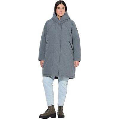 842951 Ulla Popken Damski duży rozmiar plus size HYPRAR płaszcz funkcyjny, wodoszczelny , ciemnoszary melan?, 62-64 842951 Ulla Popken Damski duży rozmiar plus size HYPRAR płaszcz funkcyjny, wodoszczelny , ciemnoszary melan?, 62-64