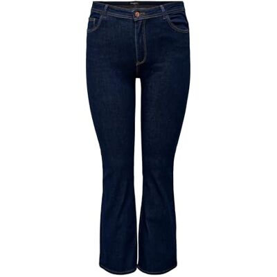 15265434-3959129 ONLY CARMAKOMA Women's CARSALLY HW Flared DNM BJ370 NOOS, Dark Blue Denim, 54/32, niebieski (Dark Blue Denim), 54W / 32L 15265434-3959129 ONLY CARMAKOMA Women's CARSALLY HW Flared DNM BJ370 NOOS, Dark Blue Denim, 54/32, niebieski (Dark Blue Denim), 54W / 32L