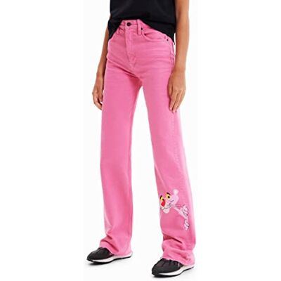 22WWDD29 Desigual jeansy damskie, czerwony, 36 22WWDD29 Desigual jeansy damskie, czerwony, 36