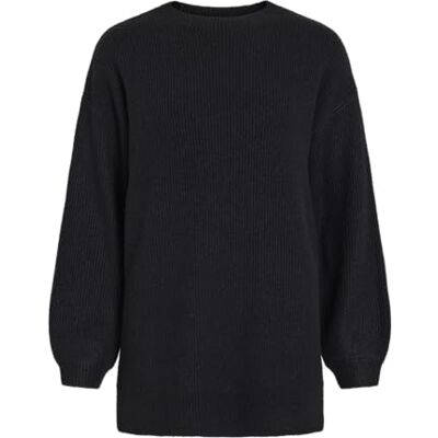 14109024-4809269 Vila Vilassia L/S Crewneck tunika damska, Black Beauty, XXL 14109024-4809269 Vila Vilassia L/S Crewneck tunika damska, Black Beauty, XXL