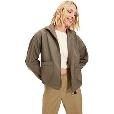 TWOAW22MO0521 TRENDYOL Damska kurtka przeciwdeszczowa, khaki, ponadwymiarowa, zamek błyskawiczny, zamknięcie, khaki, S TWOAW22MO0521 TRENDYOL Damska kurtka przeciwdeszczowa, khaki, ponadwymiarowa, zamek błyskawiczny, zamknięcie, khaki, S
