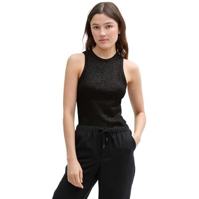 1047120 TOM TAILOR Denim Top damski, 14482 – Deep Black, S 1047120 TOM TAILOR Denim Top damski, 14482 – Deep Black, S
