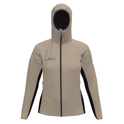 REWJ07671 ROCK EXPERIENCE SOUTH FACE HOODIE HYBRID WOMAN JACKET, kurtka techniczna, wiatroszczelna, beżowo-czarny, S REWJ07671 ROCK EXPERIENCE SOUTH FACE HOODIE HYBRID WOMAN JACKET, kurtka techniczna, wiatroszczelna, beżowo-czarny, S