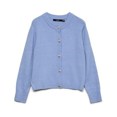 10321311-4917878 VERO MODA Vmfiona Ls Short Button Cardigan Boo, Brunnera Blue, L 10321311-4917878 VERO MODA Vmfiona Ls Short Button Cardigan Boo, Brunnera Blue, L