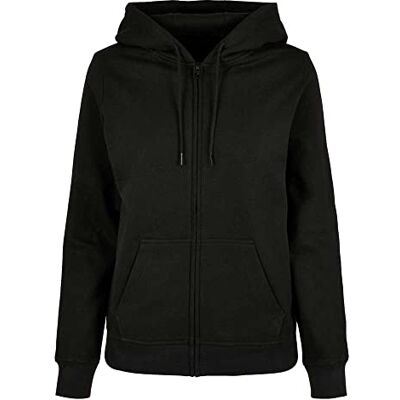 BB009 Build Your Brand Damska bluza z kapturem Basic Zip Hoody, czarny, L BB009 Build Your Brand Damska bluza z kapturem Basic Zip Hoody, czarny, L