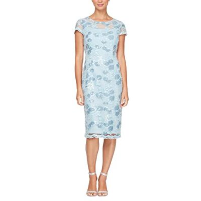 81122512 Alex Short Shift Knee Length Scoop Neck Dress (mała i regularna) Damska sukienka na specjalne okazje, Niebieski niebo, 42 81122512 Alex Short Shift Knee Length Scoop Neck Dress (mała i regularna) Damska sukienka na specjalne okazje, Niebieski niebo, 42