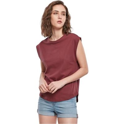 TB3406 Urban Classics Damski T-Shirt Ladies Basic Shaped Tee, Basic T-Shirt dla kobiet ze skróconymi rękawami w 6 kolorach, rozmiary XS-5XL, Cherry, 4XL TB3406 Urban Classics Damski T-Shirt Ladies Basic Shaped Tee, Basic T-Shirt dla kobiet ze skróconymi rękawami w 6 kolorach, rozmiary XS-5XL, Cherry, 4XL