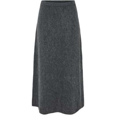 17154321 PCPIKO HW ANK Knit Skirt BC, ciemnoszary melanż, L 17154321 PCPIKO HW ANK Knit Skirt BC, ciemnoszary melanż, L