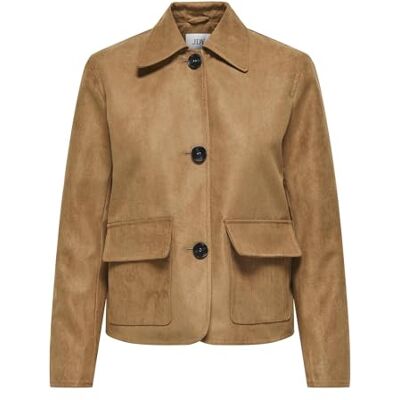 15358235-4861806 JdY Damska kurtka Jdynanna Faux Suede Jacket OTW Hab, Toasted Coconut, S, Toasted Coconut, S 15358235-4861806 JdY Damska kurtka Jdynanna Faux Suede Jacket OTW Hab, Toasted Coconut, S, Toasted Coconut, S