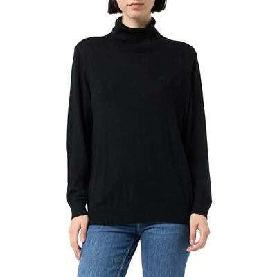 6DYM1KYME3Z1200 Armani Exchange Damski sweter Merino Wool Turtleneck with Script Logo Sweater, czarny, L 6DYM1KYME3Z1200 Armani Exchange Damski sweter Merino Wool Turtleneck with Script Logo Sweater, czarny, L