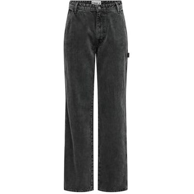 15313013-4400760 ONLY Onlwest HW Carpenter STR Bl DNM BF DOT, czarny delavé, 29 W x 30 l, damski, Delavé czarny, 29W / 30L 15313013-4400760 ONLY Onlwest HW Carpenter STR Bl DNM BF DOT, czarny delavé, 29 W x 30 l, damski, Delavé czarny, 29W / 30L