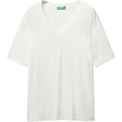 3Z12D401G United Colors of Benetton t-shert, Kolor biały, M 3Z12D401G United Colors of Benetton t-shert, Kolor biały, M