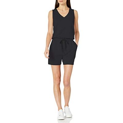 AE19112382-BLK-XX-Large Amazon Essentials Women's Kombinezon Studio z polaru Terry, Czarny, XXL AE19112382-BLK-XX-Large Amazon Essentials Women's Kombinezon Studio z polaru Terry, Czarny, XXL
