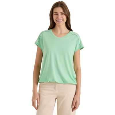 B325039 Cecil T-shirt z dekoltem w serek i koronką Juicy Lime XXL B325039 Cecil T-shirt z dekoltem w serek i koronką Juicy Lime XXL