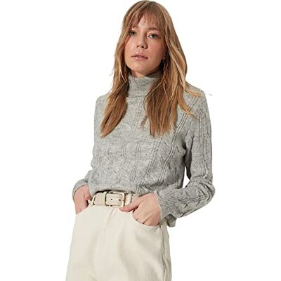 TWOAW23KZ01400 Trendyol Damska bluza /Gri, szara, M, Szary, M TWOAW23KZ01400 Trendyol Damska bluza /Gri, szara, M, Szary, M