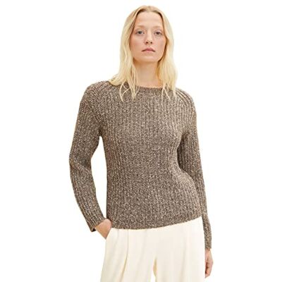 1034058 TOM TAILOR Damski Sweter Basic , 30668 Tarmac Khaki Melange, XXS 1034058 TOM TAILOR Damski Sweter Basic , 30668 Tarmac Khaki Melange, XXS