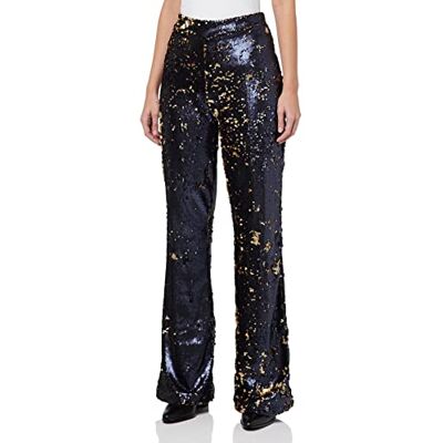 KKW3712001 KENDALL & KYLIE K&k W Dazzle High Rise Flare Spodnie Spodnie, Brąz, L Kobiety KKW3712001 KENDALL & KYLIE K&k W Dazzle High Rise Flare Spodnie Spodnie, Brąz, L Kobiety