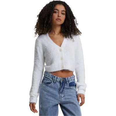 TB5440 Urban Classics Damski kardigan damski z dzianiny Cropped Feather Cardigan, krótki kardigan z zapi?ciem na guziki, krótki kardigan dla kobiet, bia?y, L TB5440 Urban Classics Damski kardigan damski z dzianiny Cropped Feather Cardigan, krótki kardigan z zapi?ciem na guziki, krótki kardigan dla kobiet, bia?y, L