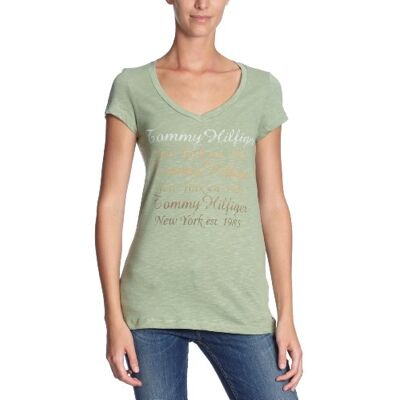 1M87602072 / JACKSONVILLE TEE Tommy Hilfiger Damska koszulka/T-shirt , zielony (Sage Green), 38 1M87602072 / JACKSONVILLE TEE Tommy Hilfiger Damska koszulka/T-shirt , zielony (Sage Green), 38
