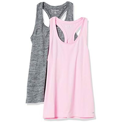 AZ0003-MuBSL-XX-Large Amazon Essentials Damska koszulka bez rękawów Tech Stretch Racerback (dostępna w dużych rozmiarach), 2 sztuki, czarny Space Dye/jasnoróżowy, XXL AZ0003-MuBSL-XX-Large Amazon Essentials Damska koszulka bez rękawów Tech Stretch Racerback (dostępna w dużych rozmiarach), 2 sztuki, czarny Space Dye/jasnoróżowy, XXL