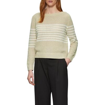 2159608 s.Oliver BLACK LABEL Damski sweter z lekkiego dziury z ozdobnymi guzikami, mieszanka bawełny, Jasny beż., 40 2159608 s.Oliver BLACK LABEL Damski sweter z lekkiego dziury z ozdobnymi guzikami, mieszanka bawełny, Jasny beż., 40