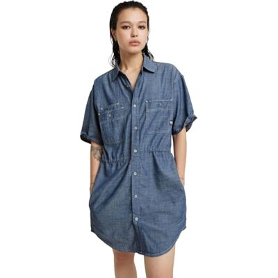 D24874 G-Star RAW Luźna sukienka ze sznurkiem, Niebieski (Rinsed -d558-082), XXL D24874 G-Star RAW Luźna sukienka ze sznurkiem, Niebieski (Rinsed -d558-082), XXL