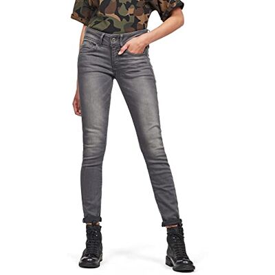 D06746 G-STAR RAW Lynn Mid Waist damskie dżinsy skinny, Szary (Medium Aged -6132-071), 23W D06746 G-STAR RAW Lynn Mid Waist damskie dżinsy skinny, Szary (Medium Aged -6132-071), 23W