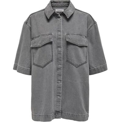 15295757-4655076 Onlsophie koszulka oversize S/S DNM, Medium Grey Denim, XS 15295757-4655076 Onlsophie koszulka oversize S/S DNM, Medium Grey Denim, XS
