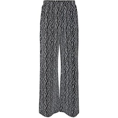 10286949 VERO MODA Vmkanz Hw Wide Pant JRS TLL spodnie damskie, Czarny/szczegóły: srebrny lurex, XS Wysoki 10286949 VERO MODA Vmkanz Hw Wide Pant JRS TLL spodnie damskie, Czarny/szczegóły: srebrny lurex, XS Wysoki