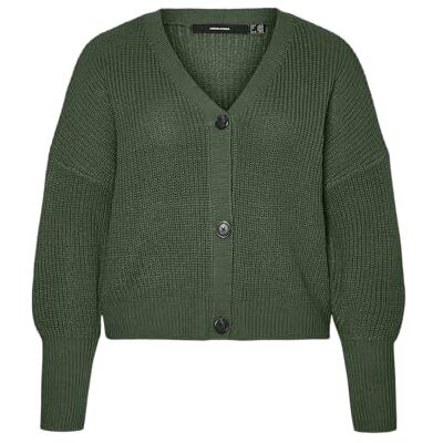 10276647 VERO MODA CURVE VMLEA LS Dekolt w serek Cuff CUR kardigan NOOS CUR, Black Forest, M 10276647 VERO MODA CURVE VMLEA LS Dekolt w serek Cuff CUR kardigan NOOS CUR, Black Forest, M