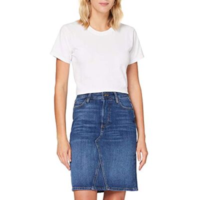 B 590-011 Cross Jeans Damska spódnica Ellie, Ciemny średni niebieski, 52 PL B 590-011 Cross Jeans Damska spódnica Ellie, Ciemny średni niebieski, 52 PL